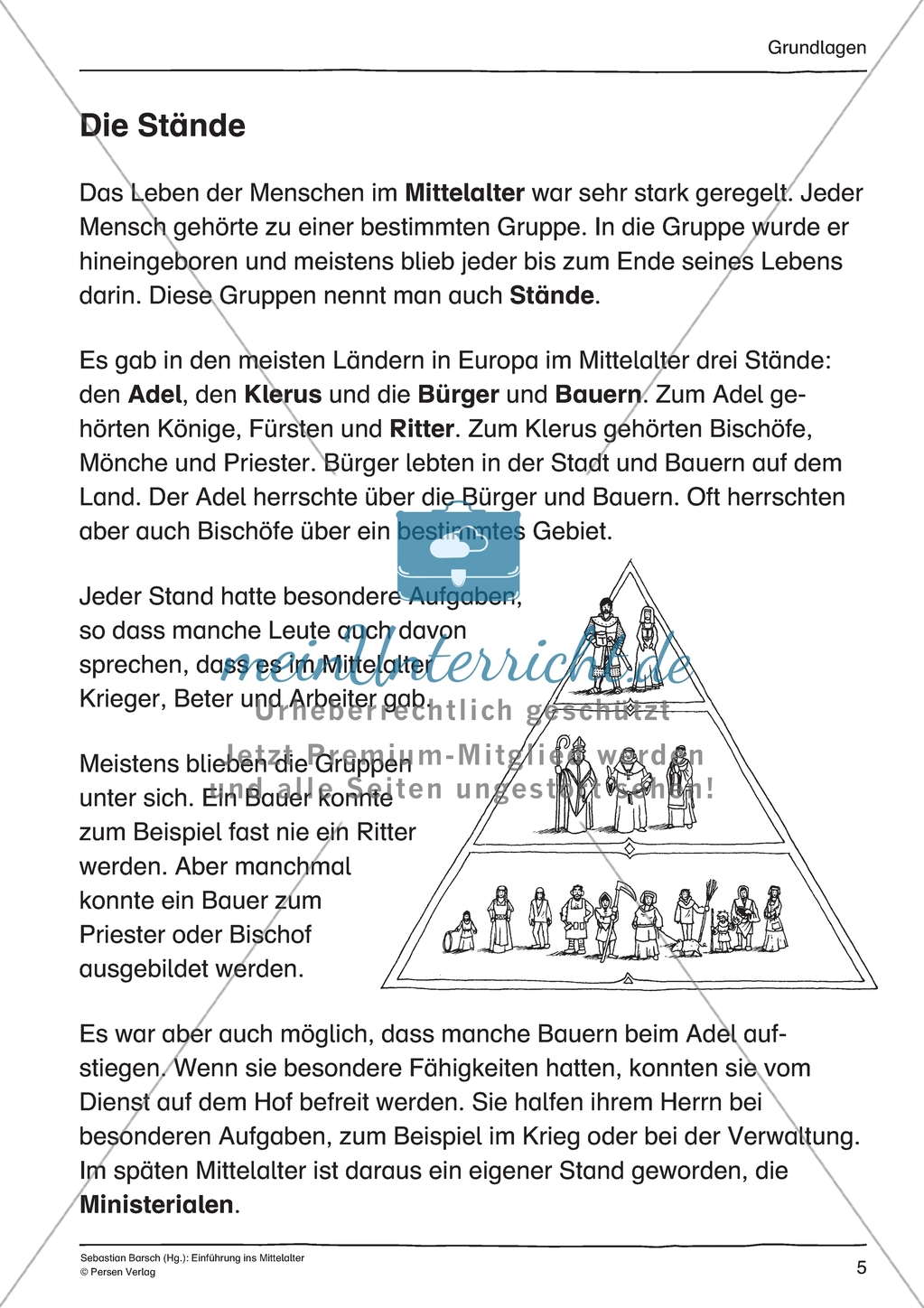 Mittelalter einfach und handlungsorientiert: Unterrichtseinheit Preview 5