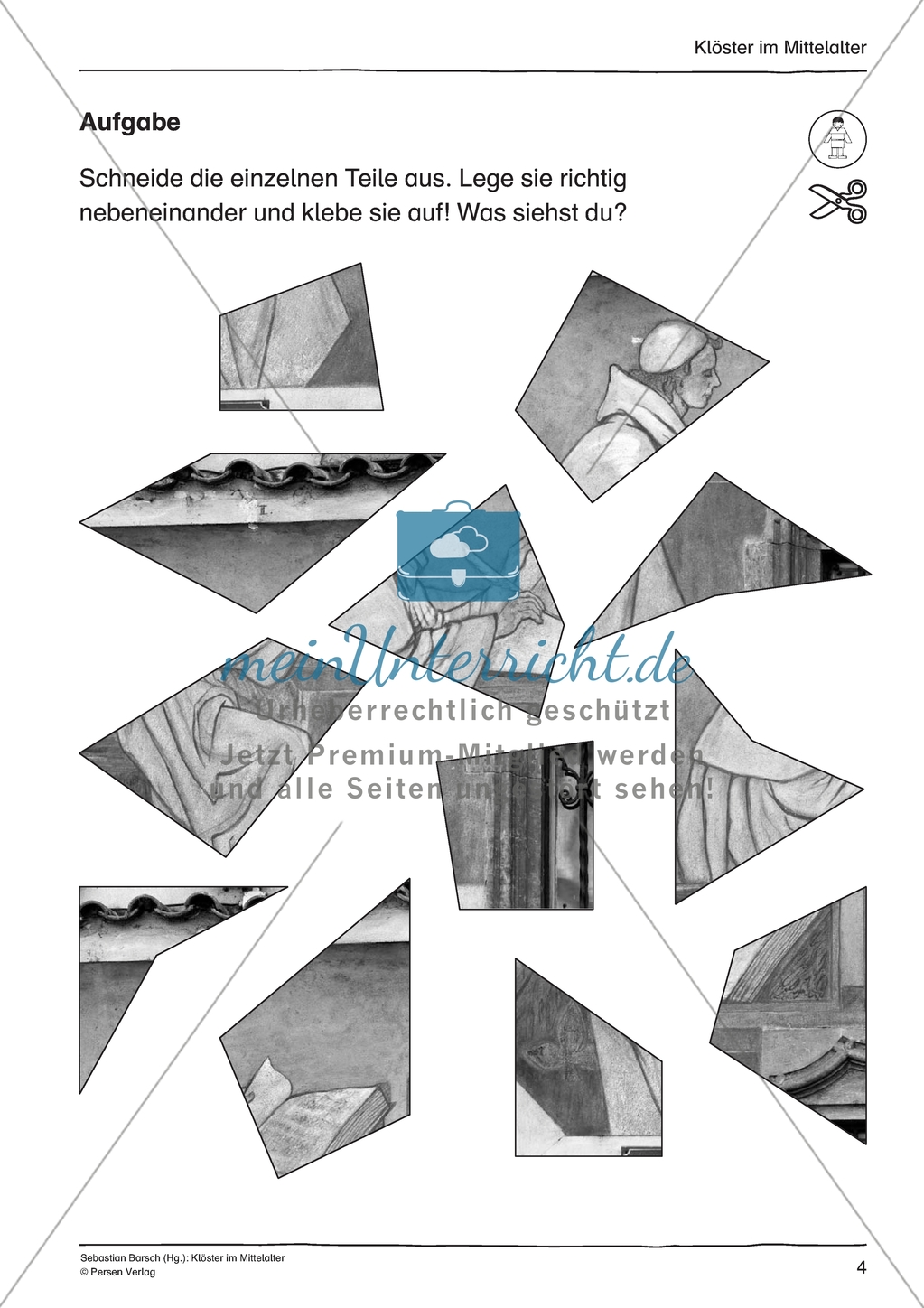 Kloster im Mittelalter: Unterrichtseinheit Preview 4