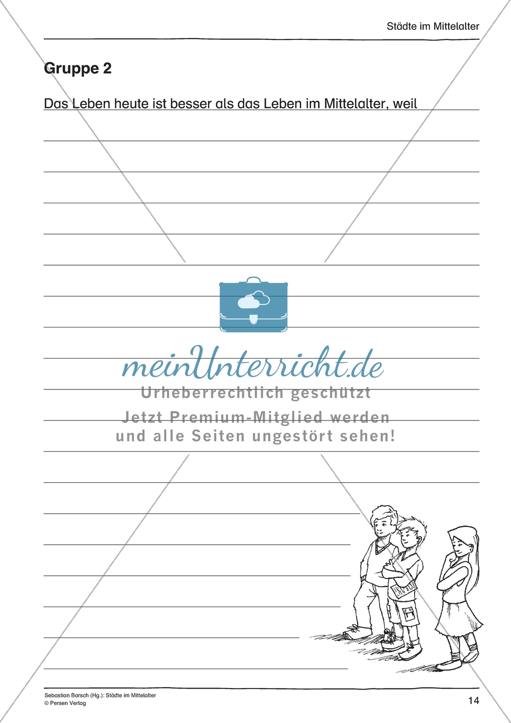 Städte im Mittelalter: Unterrichtseinheit Preview 14