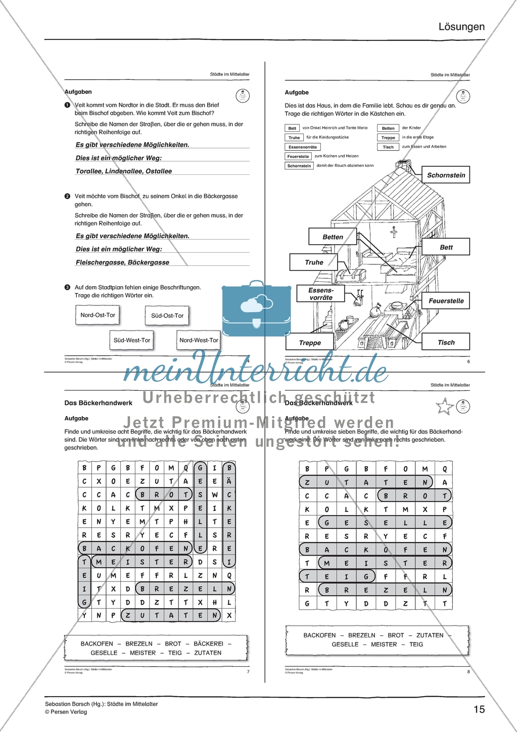 Städte im Mittelalter: Unterrichtseinheit Preview 15