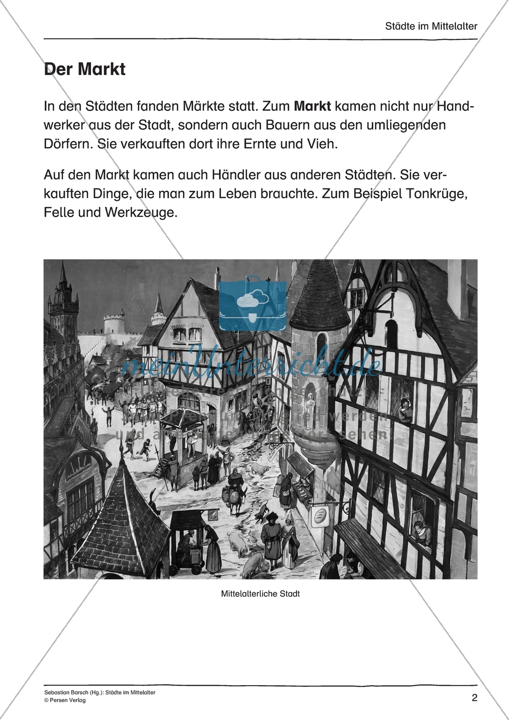 Städte im Mittelalter: Unterrichtseinheit Preview 2