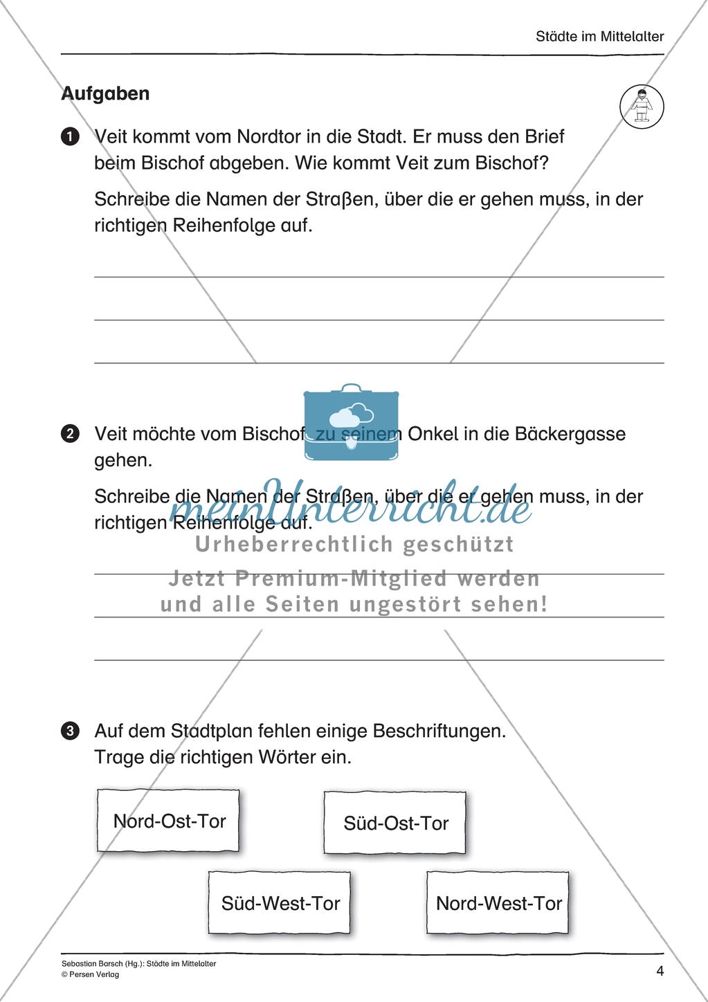 Städte im Mittelalter: Unterrichtseinheit Preview 4