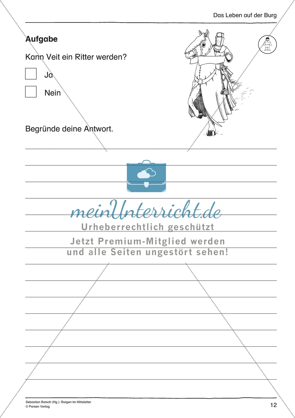 Burgen im Mittelalter: Unterrichtseinheit Preview 12