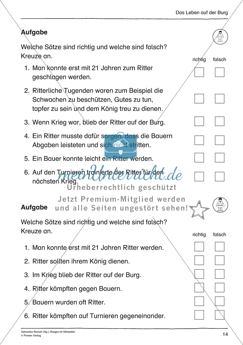 Burgen im Mittelalter: Unterrichtseinheit Preview 14