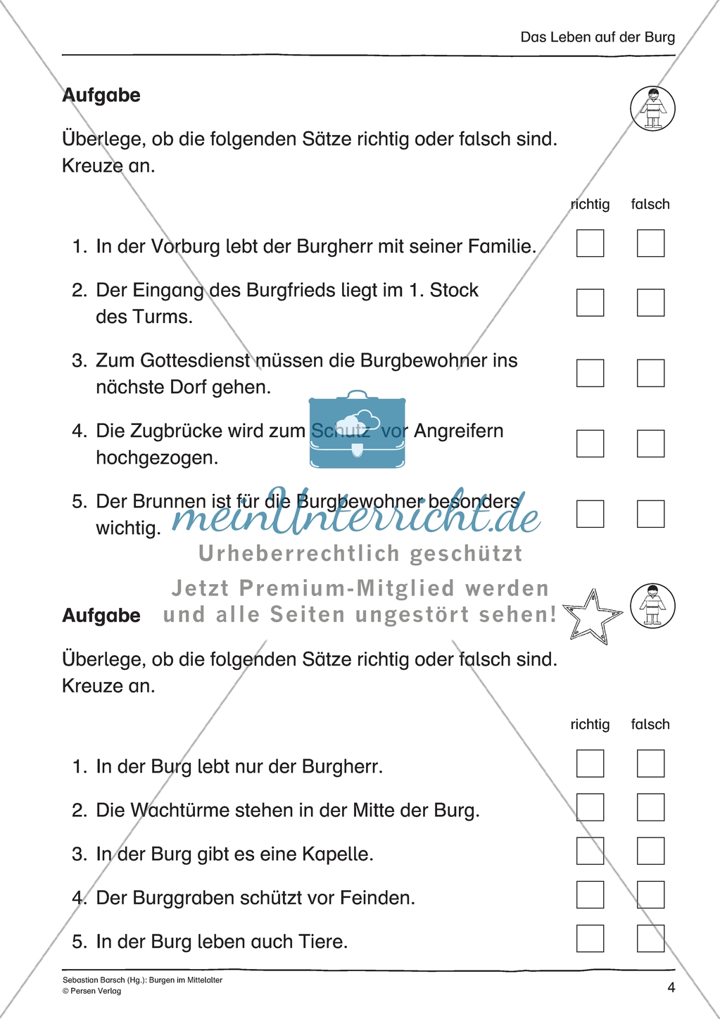 Burgen im Mittelalter: Unterrichtseinheit Preview 4
