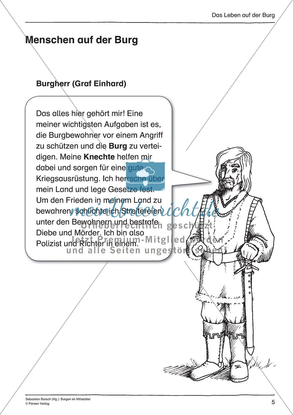 Burgen im Mittelalter: Unterrichtseinheit Preview 5