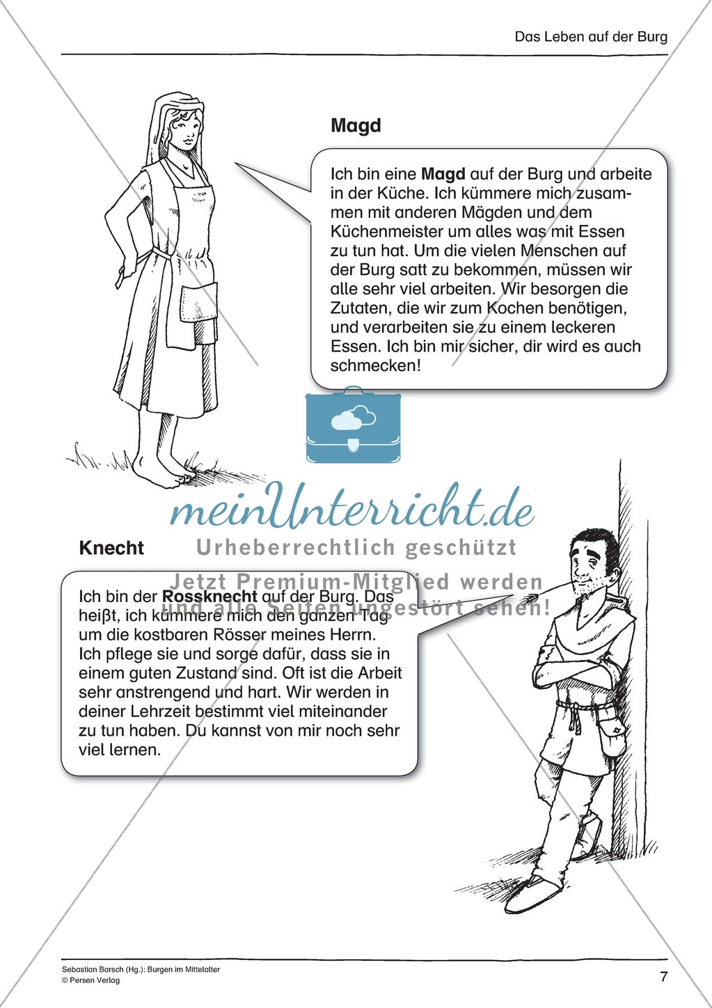 Burgen im Mittelalter: Unterrichtseinheit Preview 7