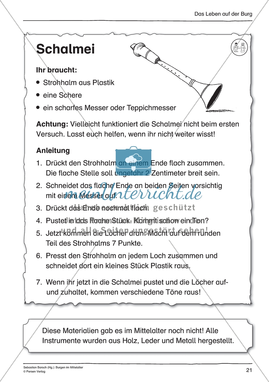 Zweimal sieben Jahre - der lange Weg zum Ritter: Arbeitsmaterial mit Lösung Preview 5