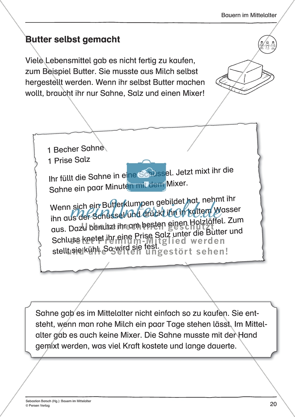 Bauern im Mittelalter: Unterrichtseinheit Preview 20