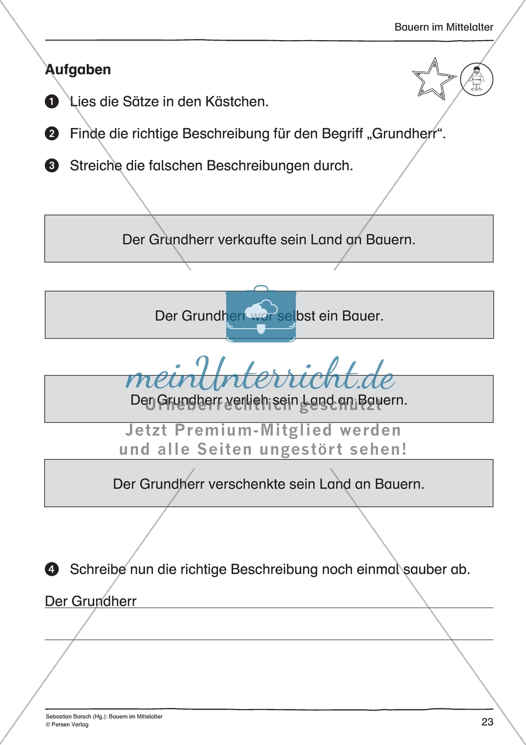 Aufgabenlast im Mittelalter: Arbeitsmaterial mit Lösung Preview 3