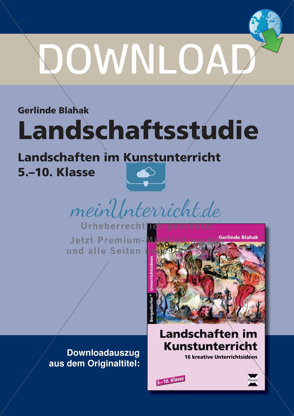 Landschaftsstudie - Landschaften im Kunstunterricht in der Sekundarstufe I: Ein Projekt. Preview 1
