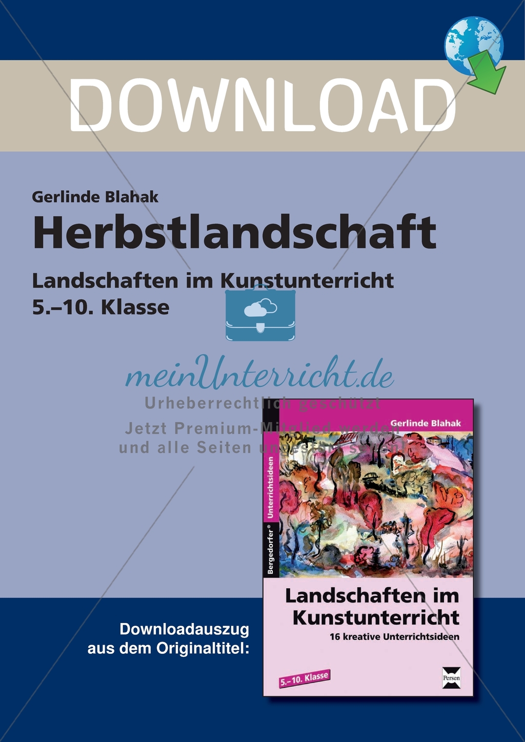 Herbstlandschaft - Landschaften im Kunstunterricht in der Sekundarstufe I: Ein Projekt. Preview 1