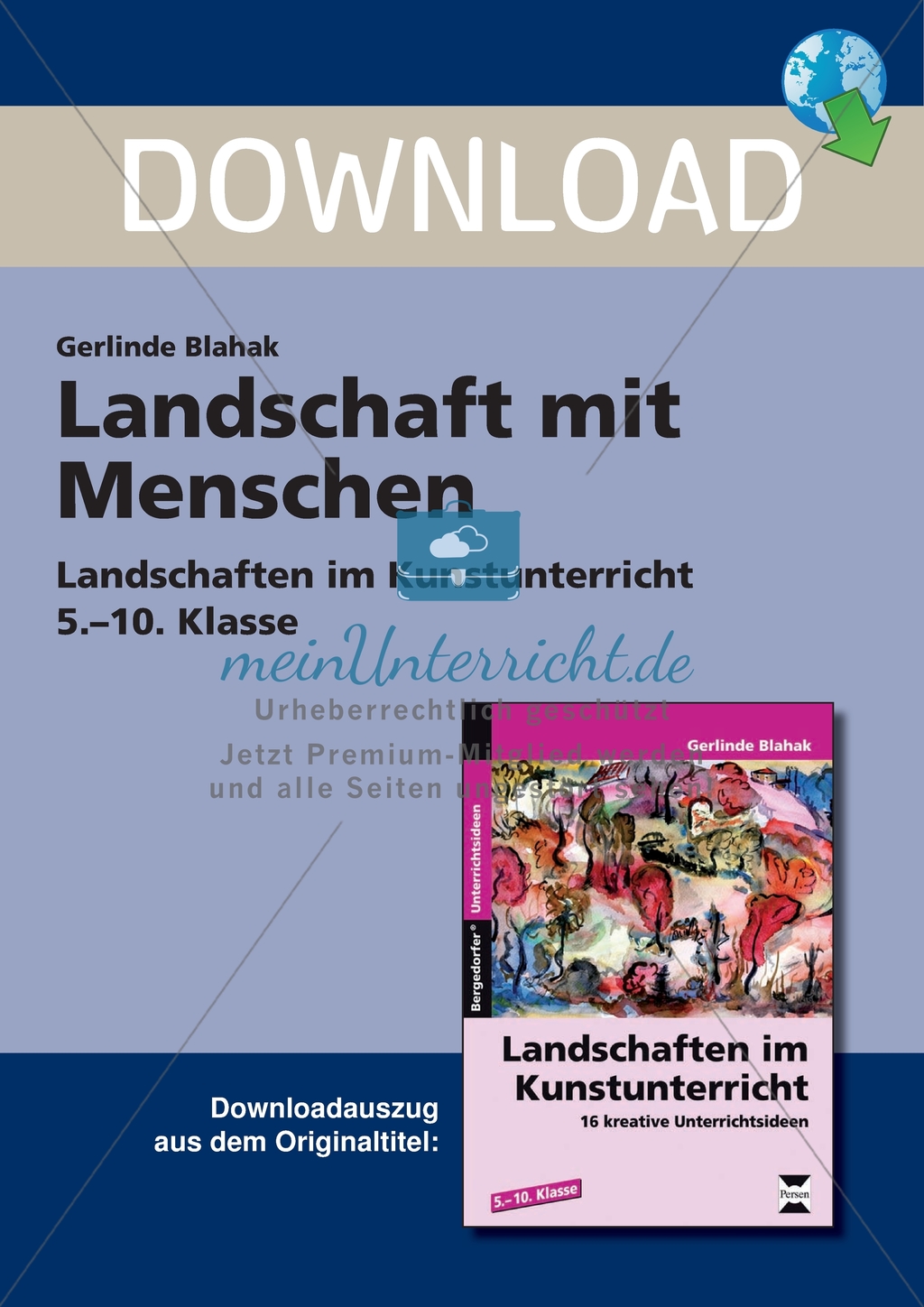 Landschaft mit Menschen - Landschaften im Kunstunterricht in der Sekundarstufe I: Ein Projekt. Preview 1