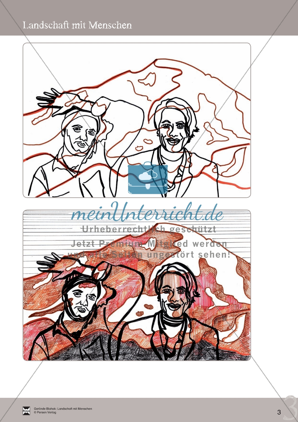 Landschaft mit Menschen - Landschaften im Kunstunterricht in den Klassen 7-10: Ein Projekt. Mit Hinweisen für Lehrkräfte und zur Durchführung im Unterricht. Preview 3