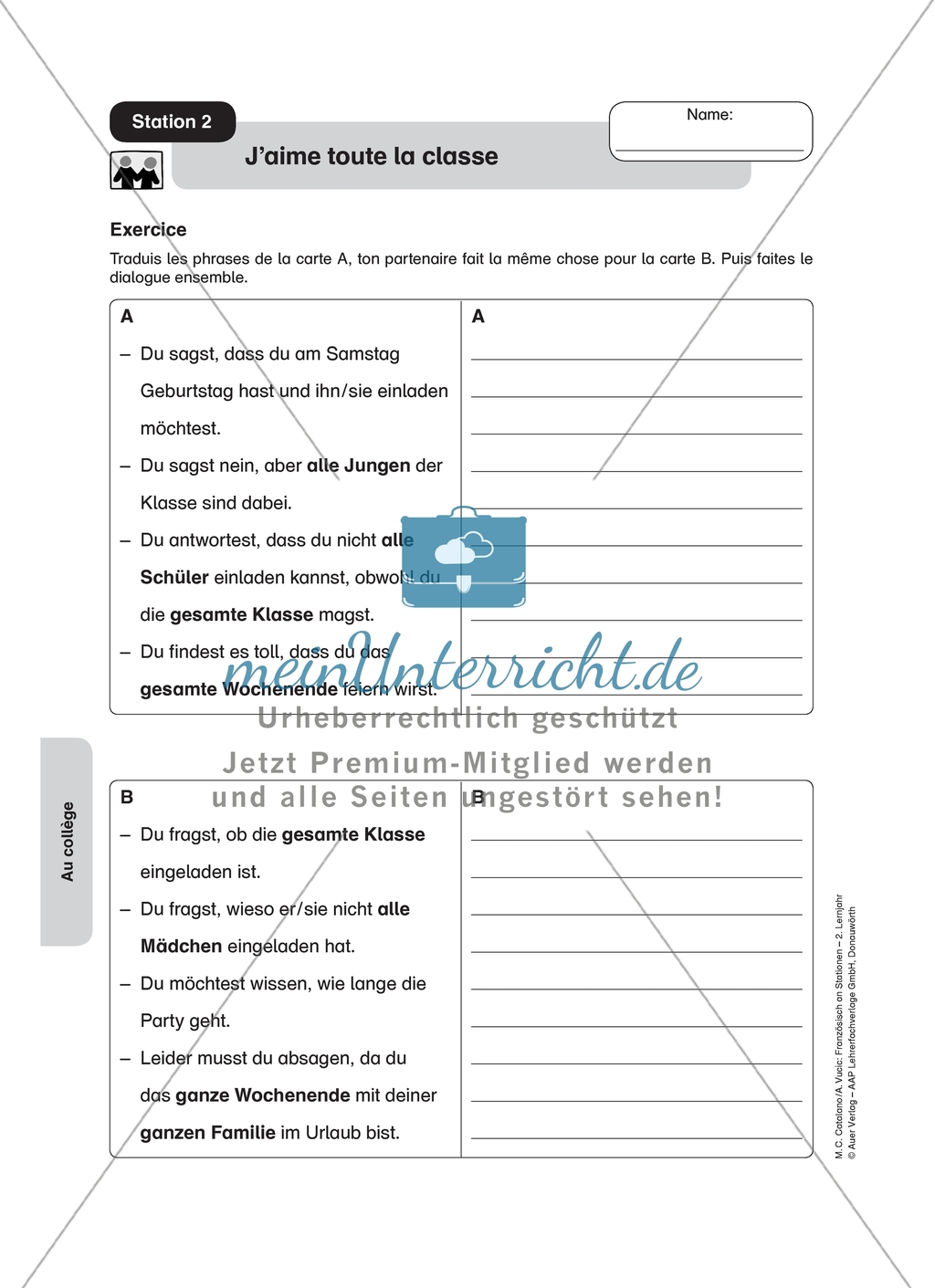 Stationenlernen zum Thema