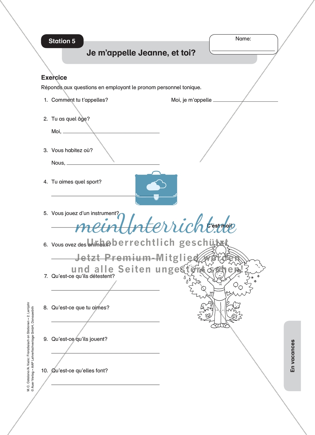 Stationenlernen zum Thema