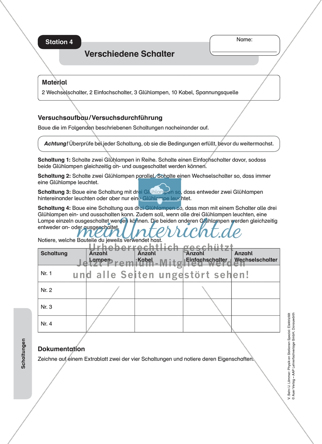 Stationenlernen: Schaltungen + Lösungen Preview 7