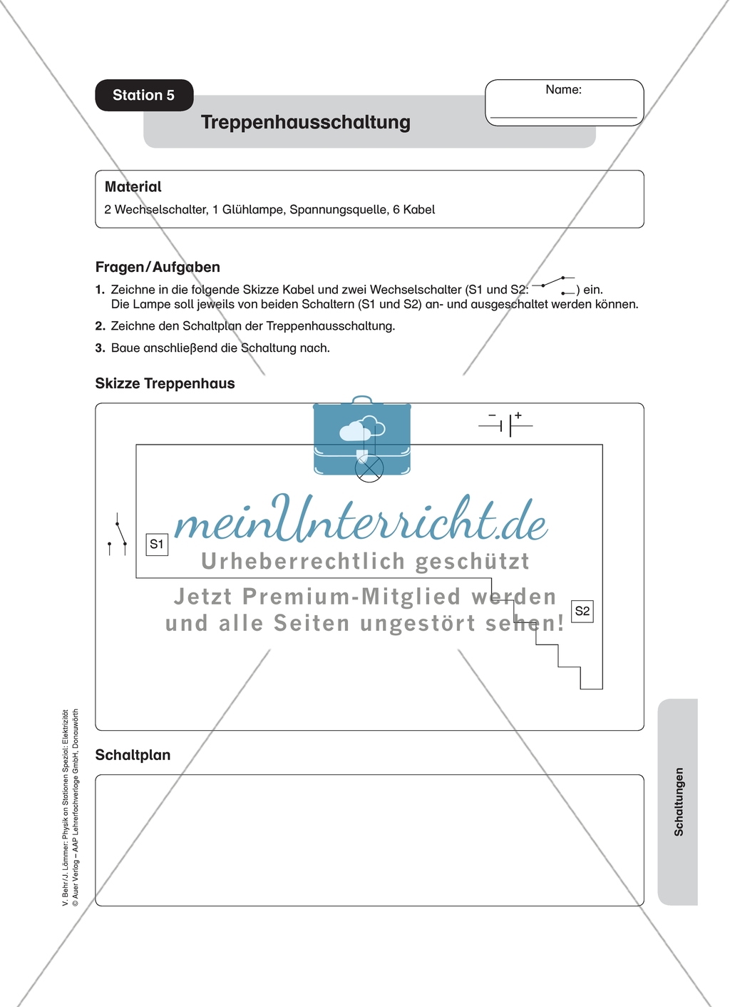 Stationenlernen: Schaltungen + Lösungen Preview 8