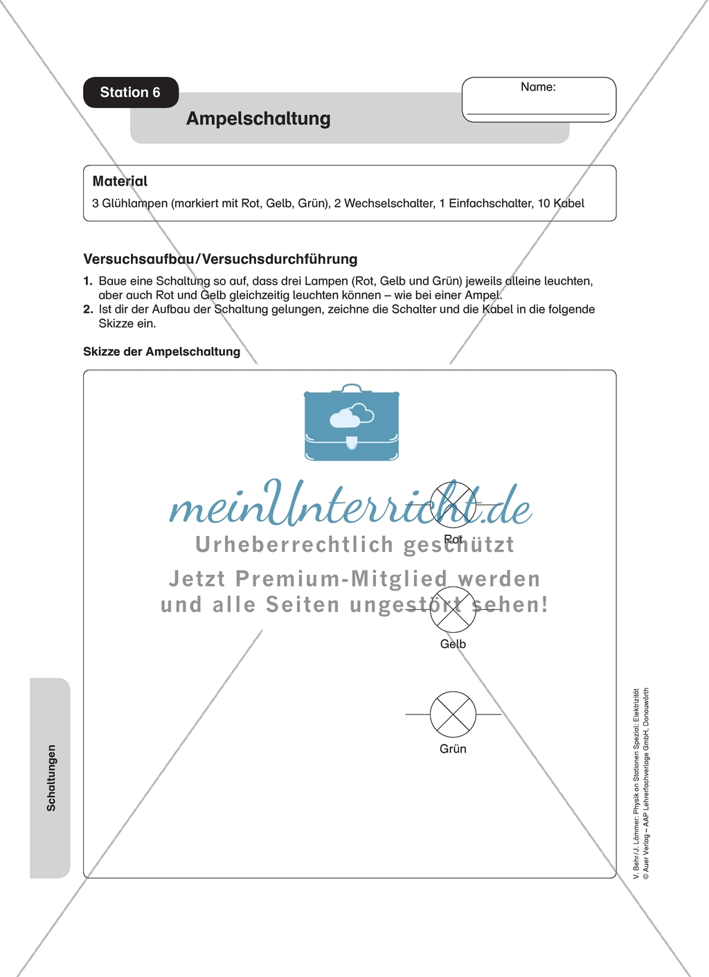 Stationenlernen: Schaltungen + Lösungen Preview 9