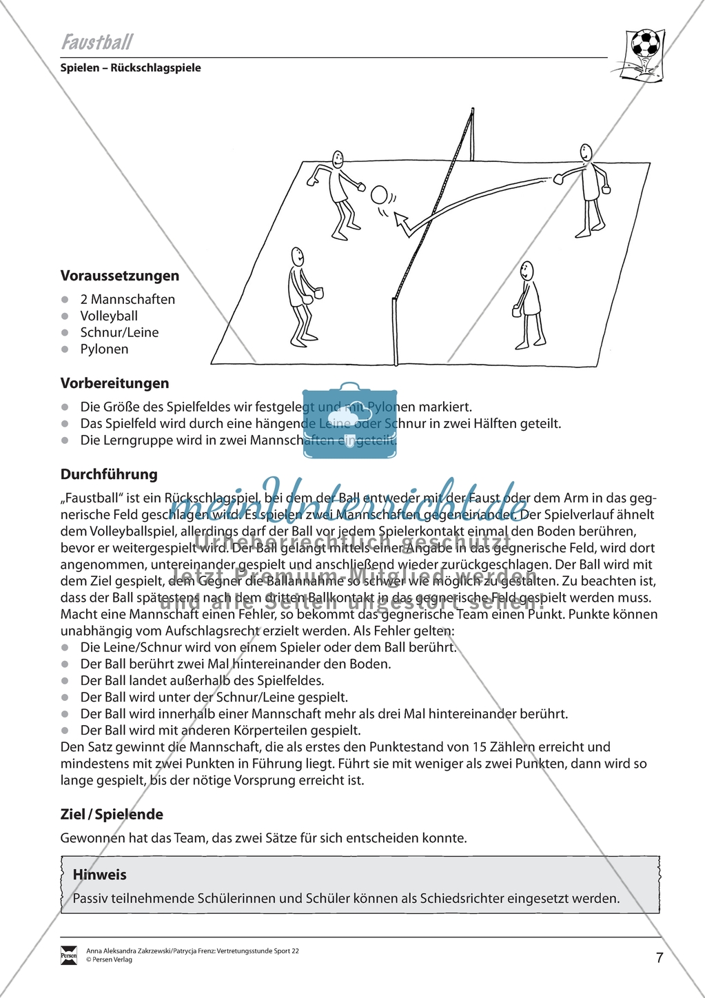 Vertretungsstunde Sport: Ballspiele. Mit didaktischen Erläuterungen. Preview 6