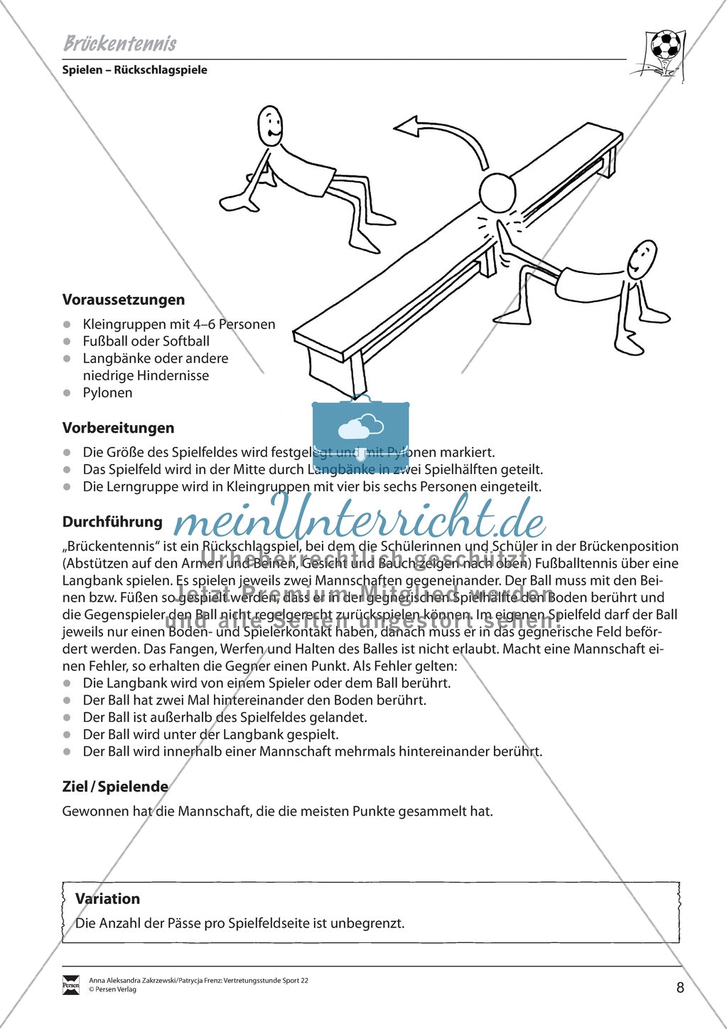 Vertretungsstunde Sport: Ballspiele. Mit didaktischen Erläuterungen. Preview 7