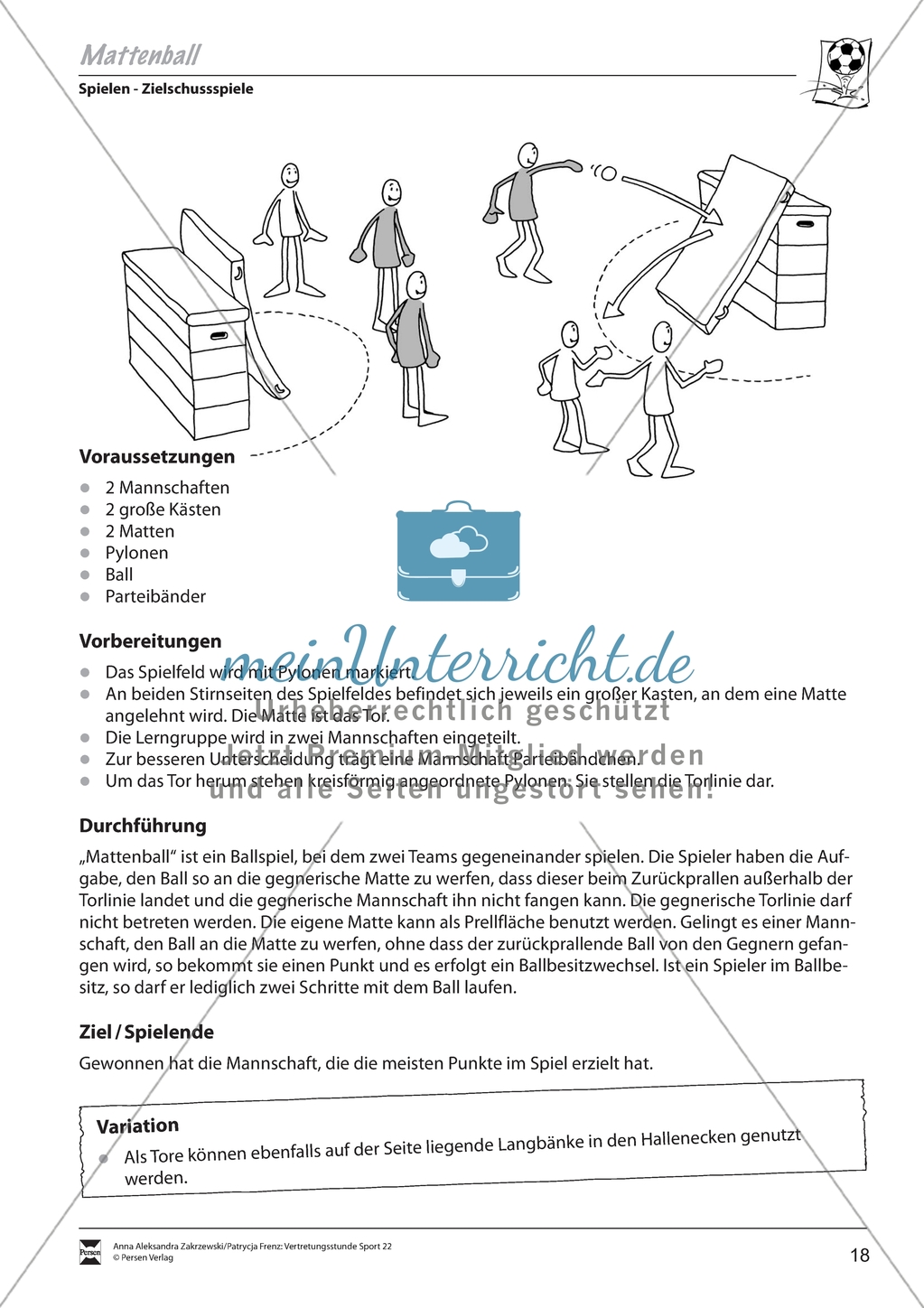 Vertretungsstunde Sport: Ballspiele. Mit didaktischen Erläuterungen. Preview 8