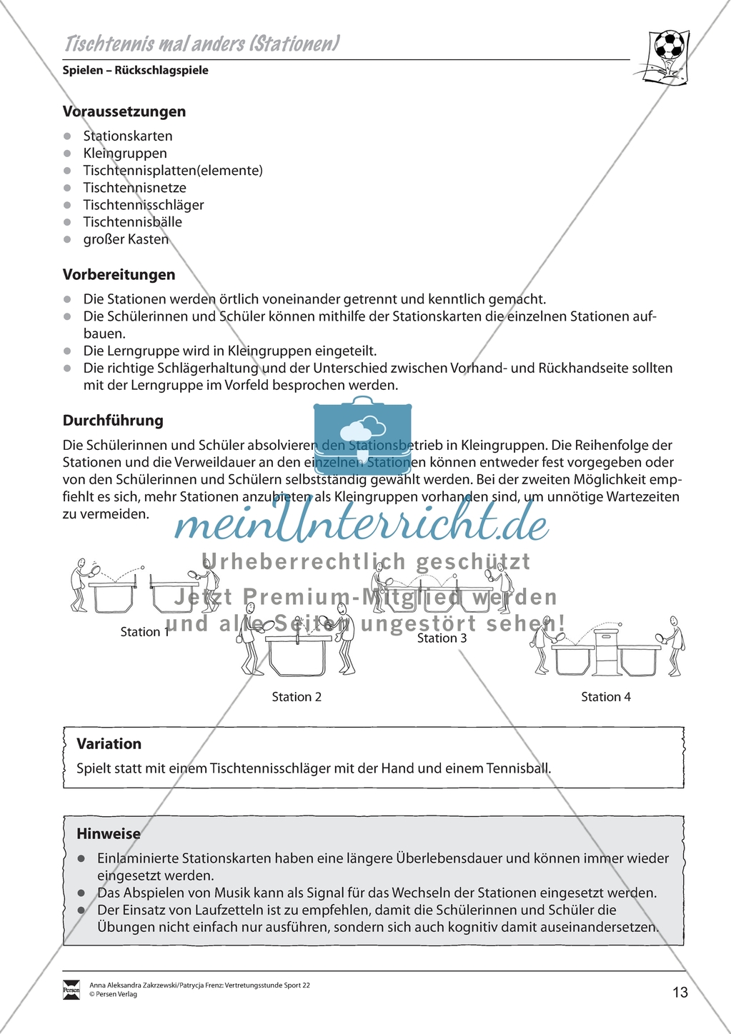 Vertretungsstunde Sport: Spielesammlung zu Ballsportarten. Mit didaktischen Erläuterungen. Preview 6