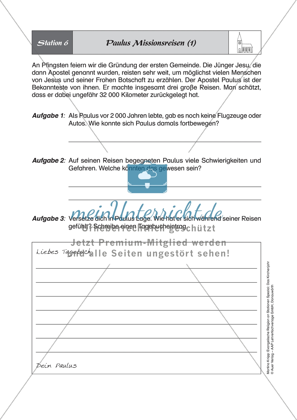 Stationenlernen: Feste und Feiertage in der Evangelischen Religion