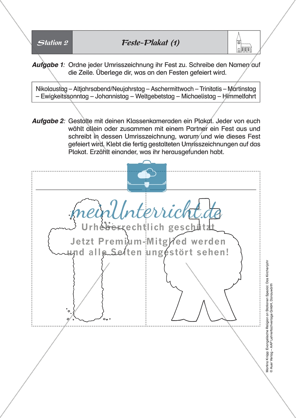 Stationenlernen: Feste und Feiertage in der Evangelischen Religion