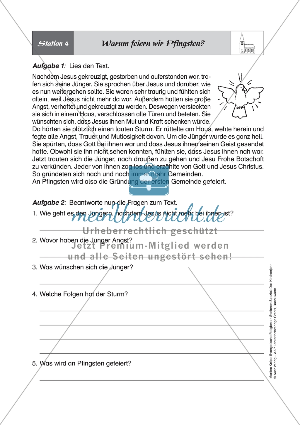 Stationenlernen: Feste und Feiertage in der Evangelischen Religion