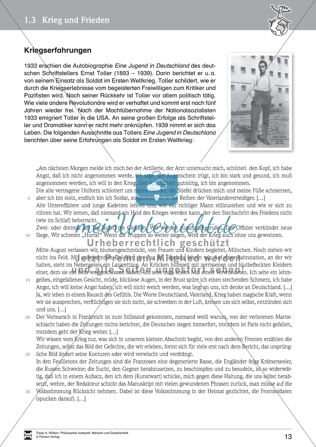 Mensch und Gesellschaft: Einführung in die Bedeutung von Eigentum und individuellen Wertvorstellungen. Mit Arbeitsblättern und Lösungen. Preview 3