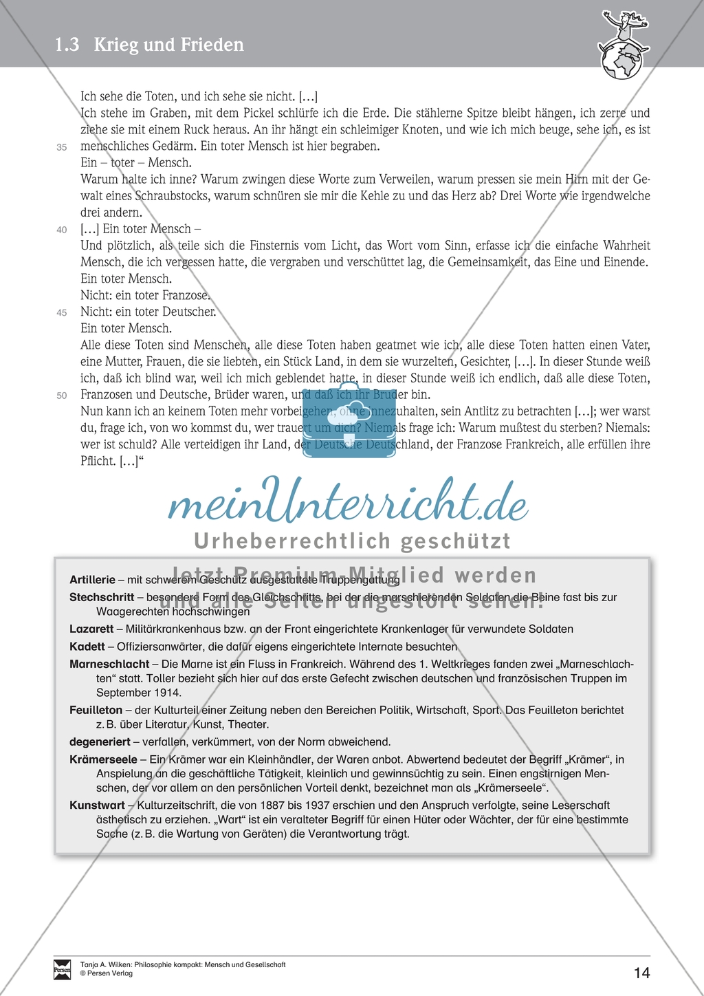 Mensch und Gesellschaft: Einführung in die Bedeutung von Eigentum und individuellen Wertvorstellungen. Mit Arbeitsblättern und Lösungen. Preview 4