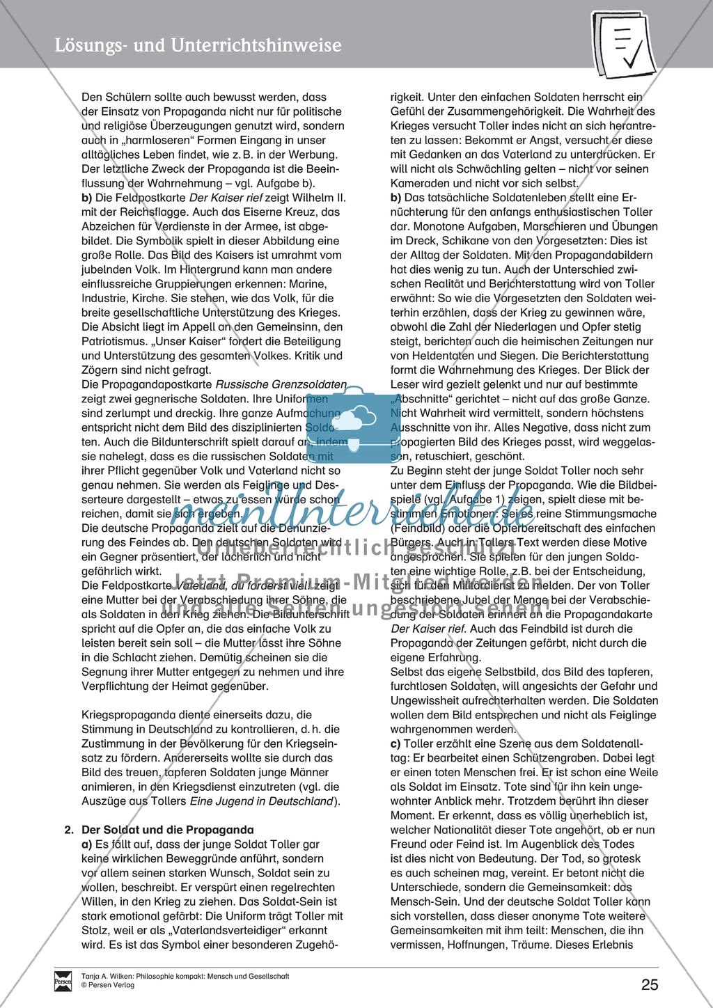 Mensch und Gesellschaft: Einführung in die Bedeutung von Eigentum und individuellen Wertvorstellungen. Mit Arbeitsblättern und Lösungen. Preview 9