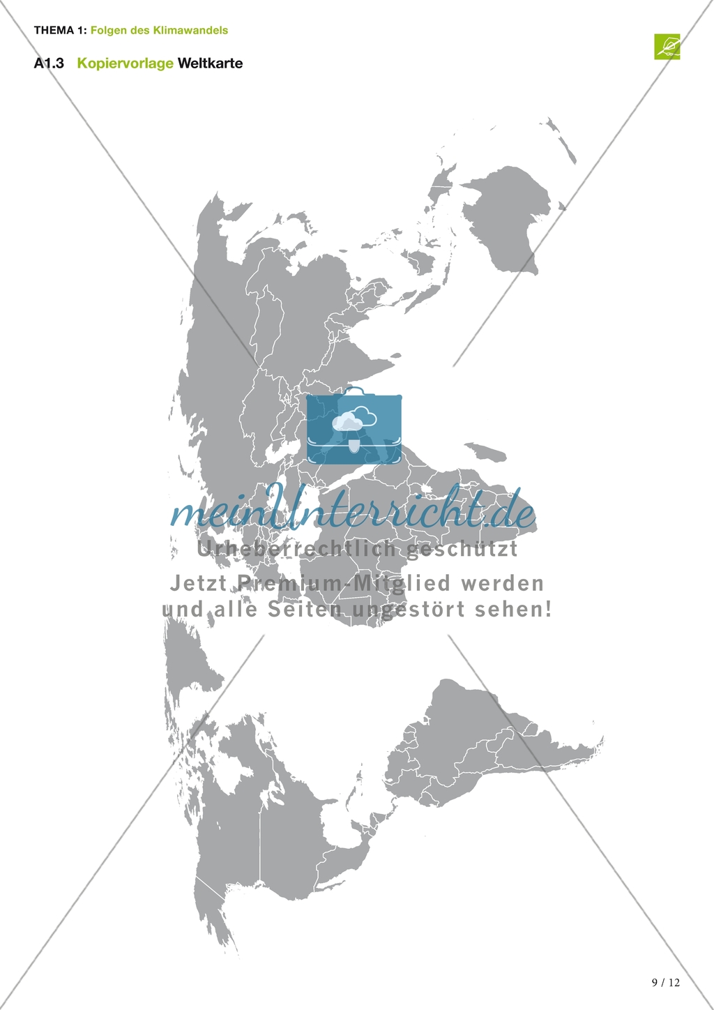 Folgen des Klimawandels: Arbeitsmaterial Preview 2