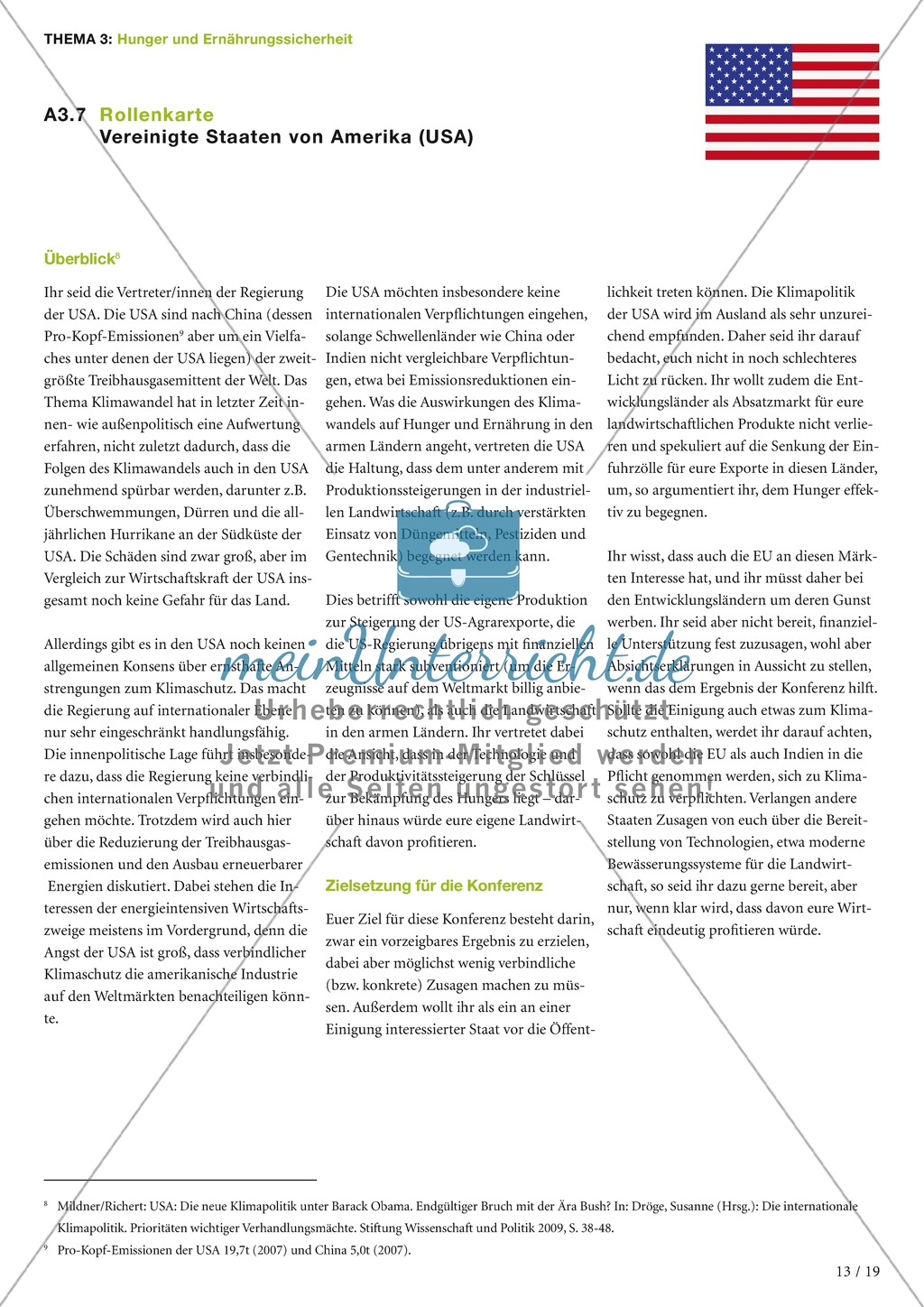 Hunger und Ernährungssicherheit: Unterrichtseinheit Preview 11