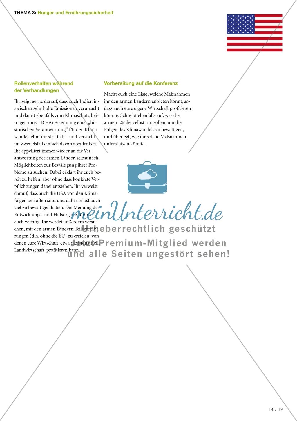 Hunger und Ernährungssicherheit: Unterrichtseinheit Preview 12