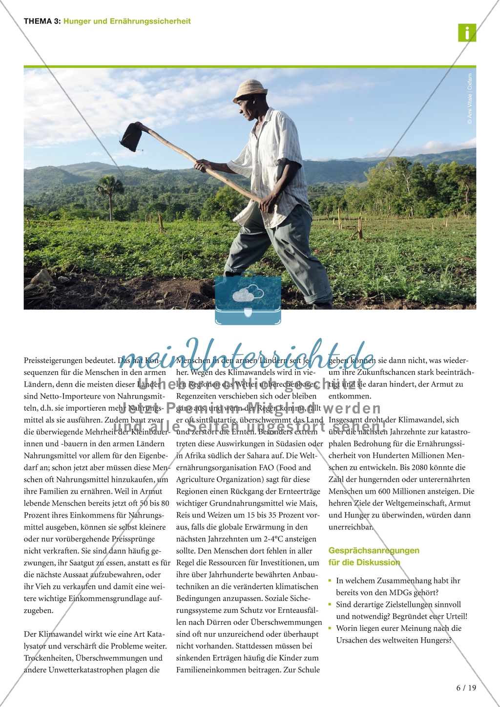 Hunger und Ernährungssicherheit: Unterrichtseinheit Preview 4
