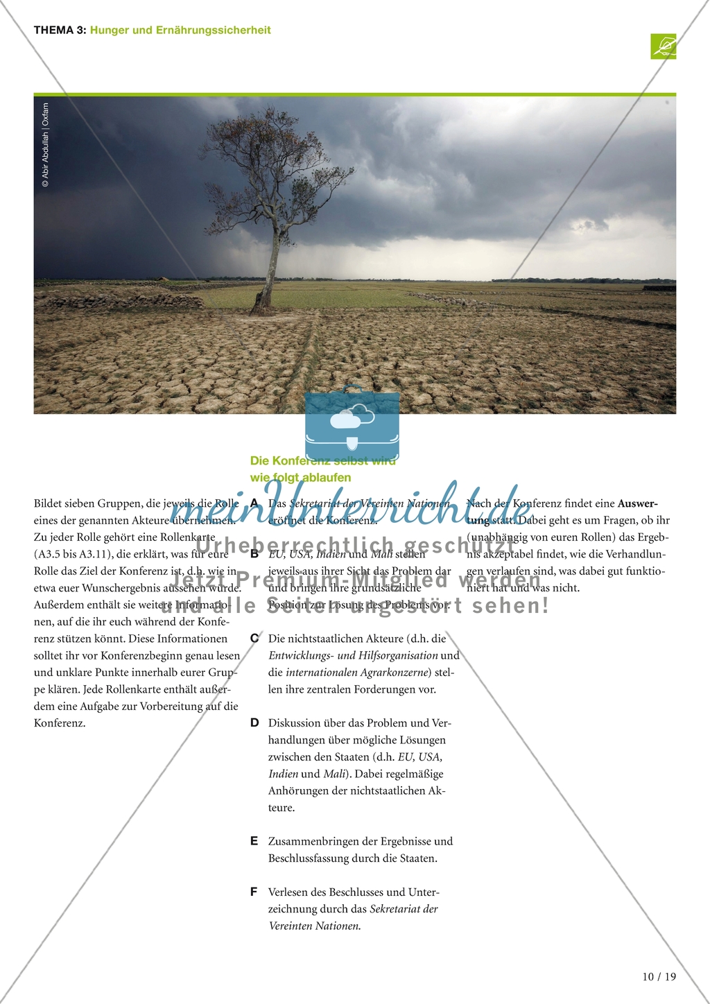 Hunger und Ernährungssicherheit: Unterrichtseinheit Preview 8