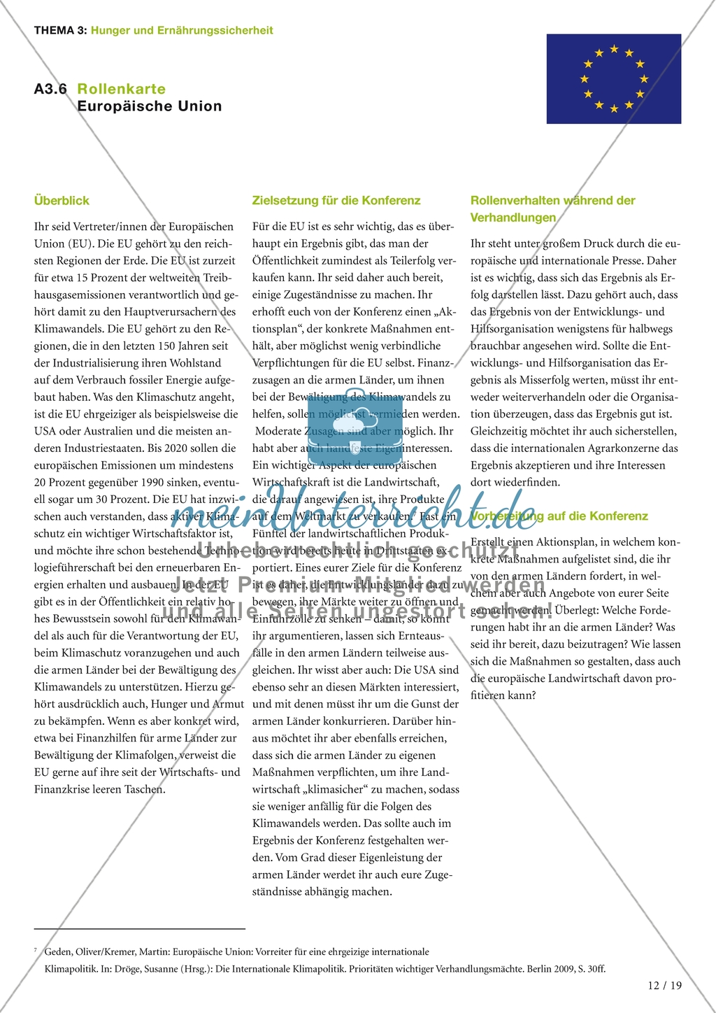 Weltkonferenz zum Thema Klimawandel und Hunger: Arbeitsmaterial Preview 5