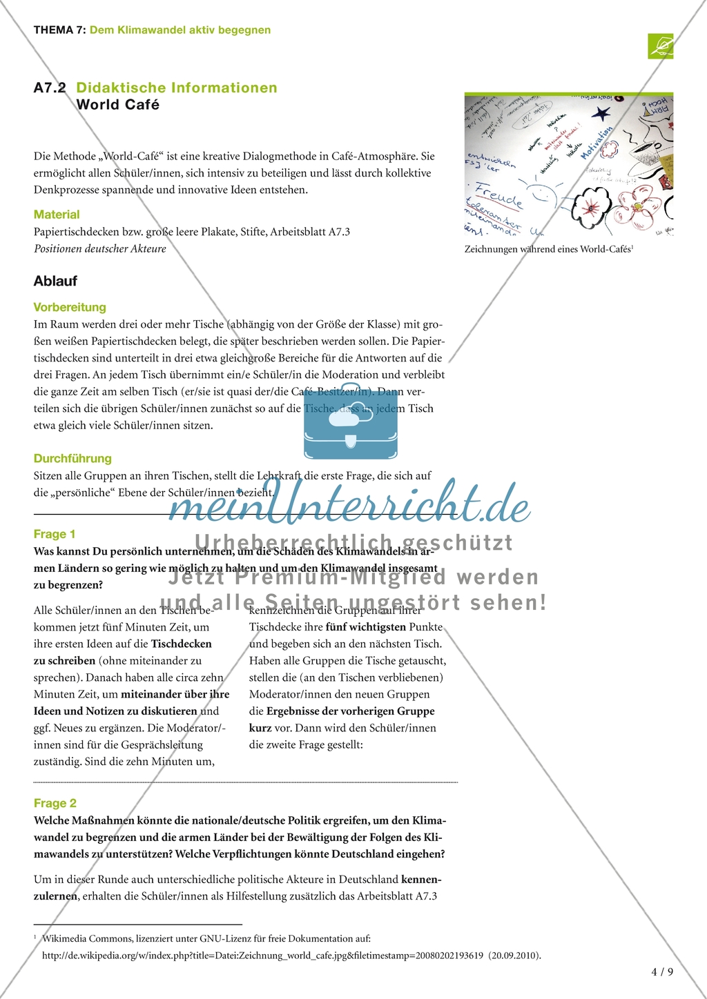 Dem Klimawandel aktiv begegnen: Arbeitsmaterial Preview 2