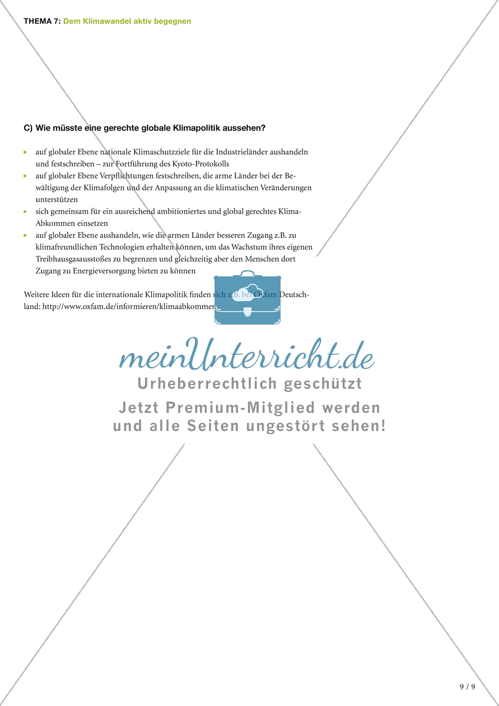 Dem Klimawandel aktiv begegnen: Arbeitsmaterial Preview 7