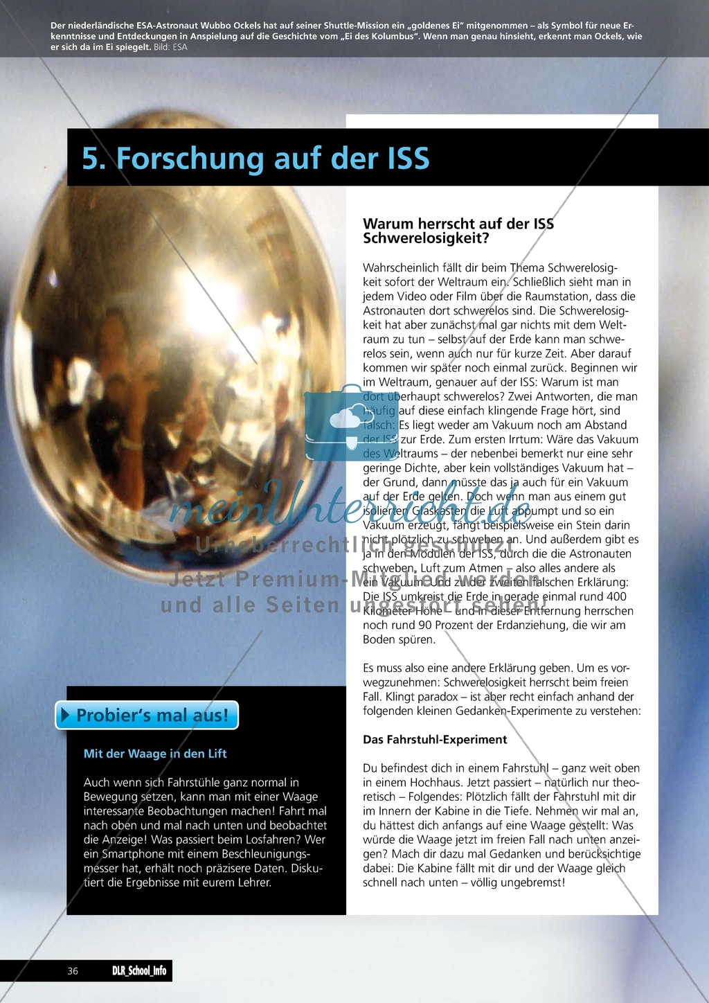 Forschung auf der ISS. Preview 1