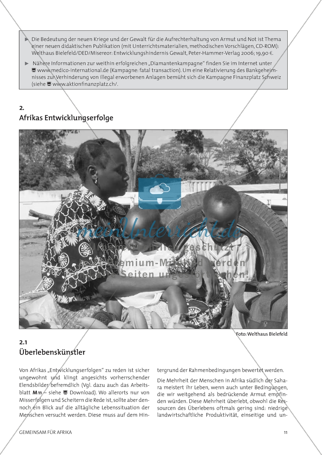 Afrikas Entwicklungserfolge: Ideen für den Unterricht Preview 1