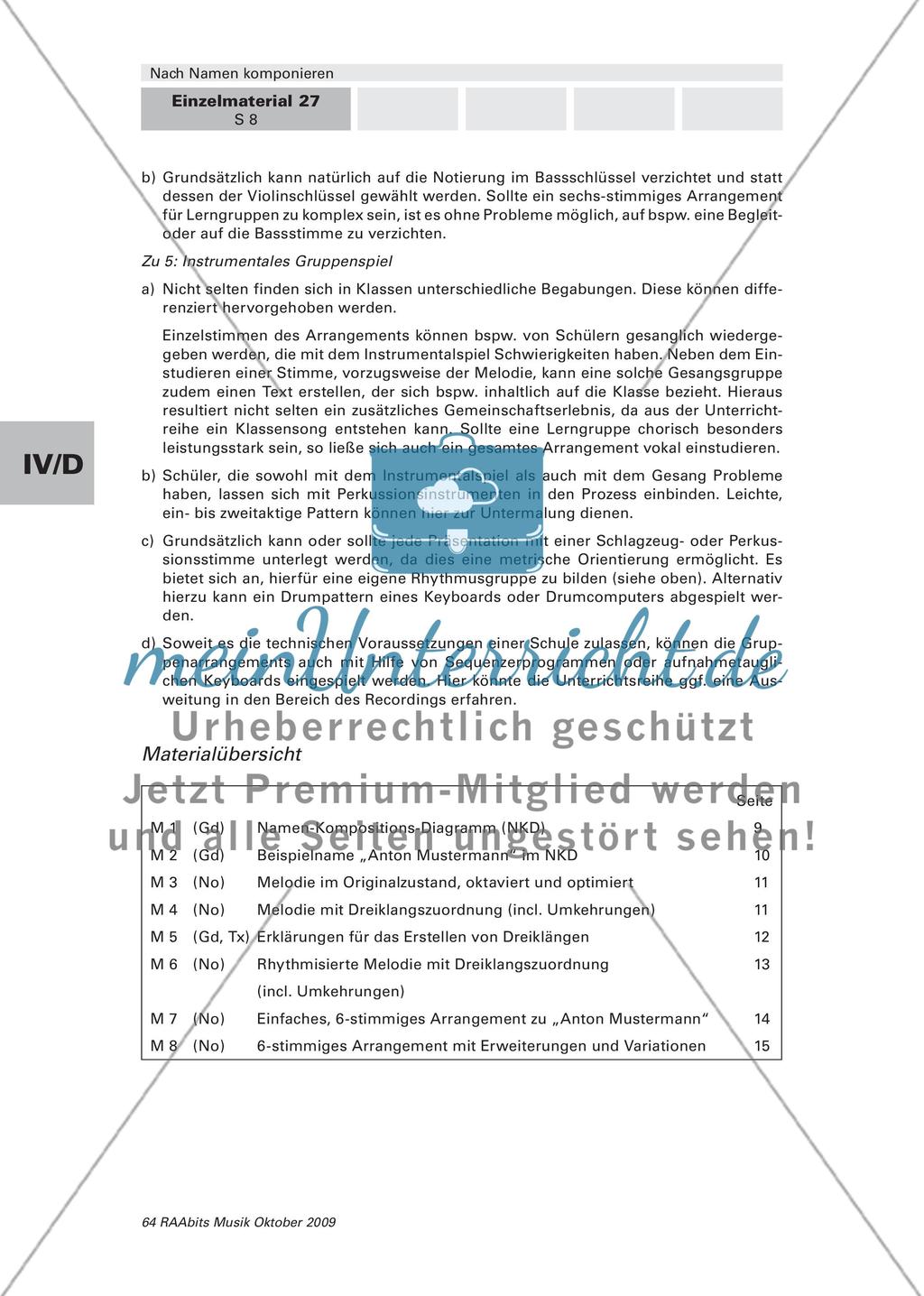 Nach Namen komponieren – Notenlernen einmal anders Preview 8
