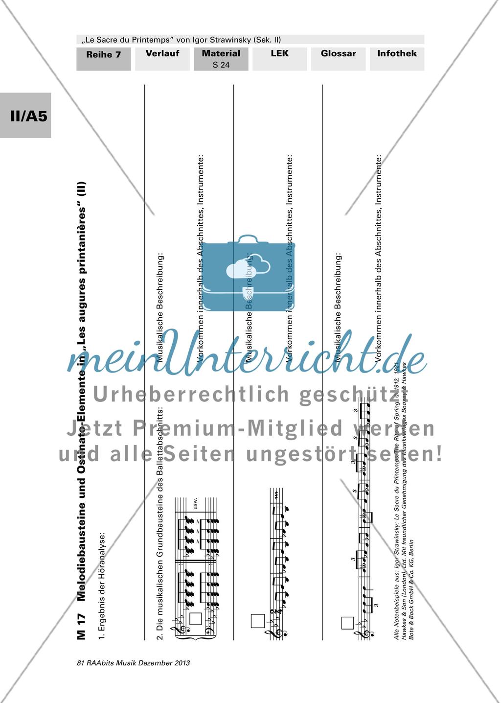 Strawinsky, der musikalische Monteur – das tonale und formale Schablonenprinzip am Beispiel von „Les augures printaniers“ (II) Preview 2