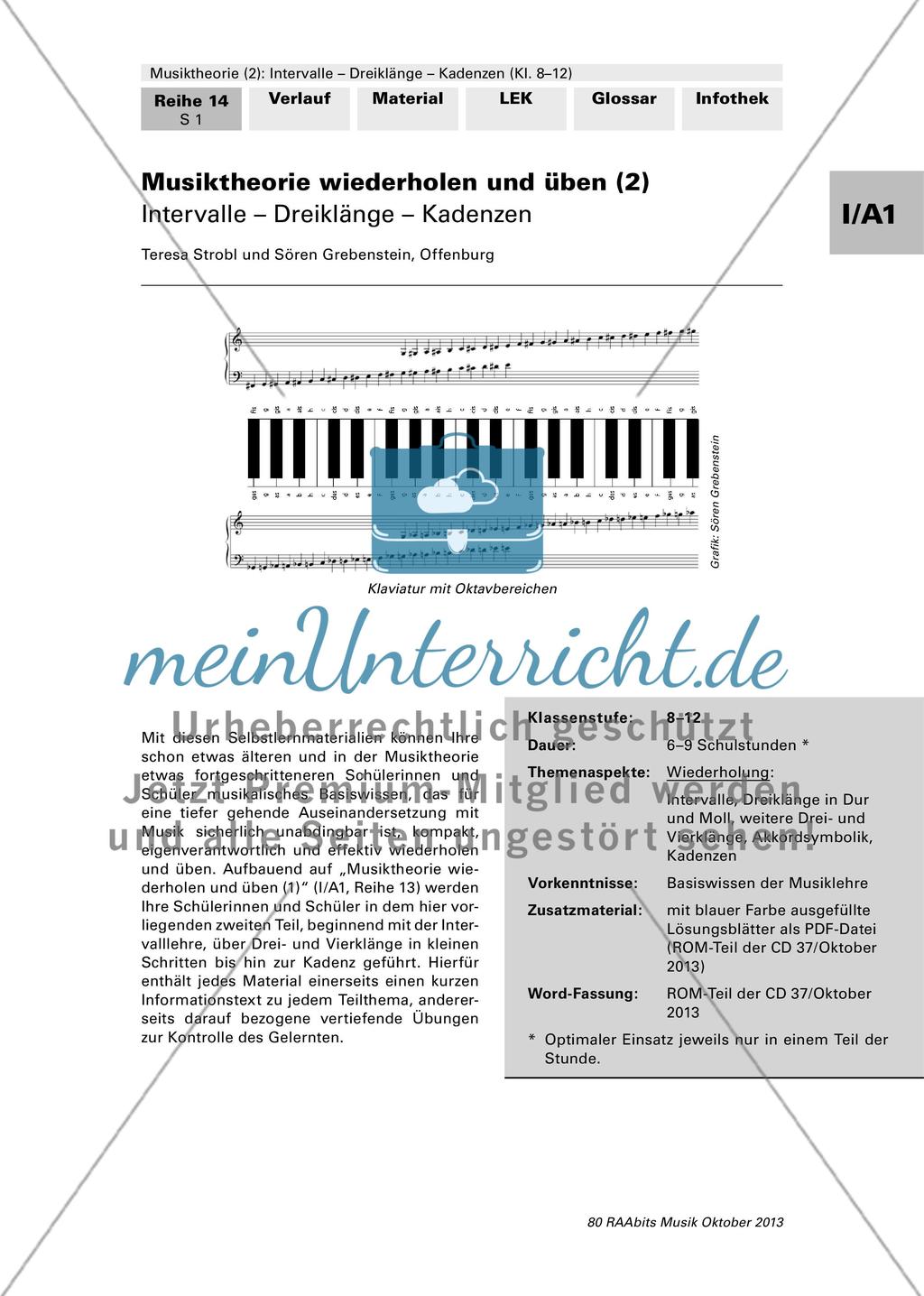 Musiktheorie wiederholen und üben (2) Preview 1