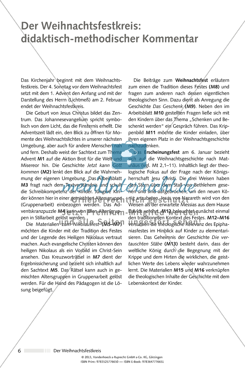 Der Weihnachtsfestkreis: Nikolaus. Arbeitsmaterial Preview 1