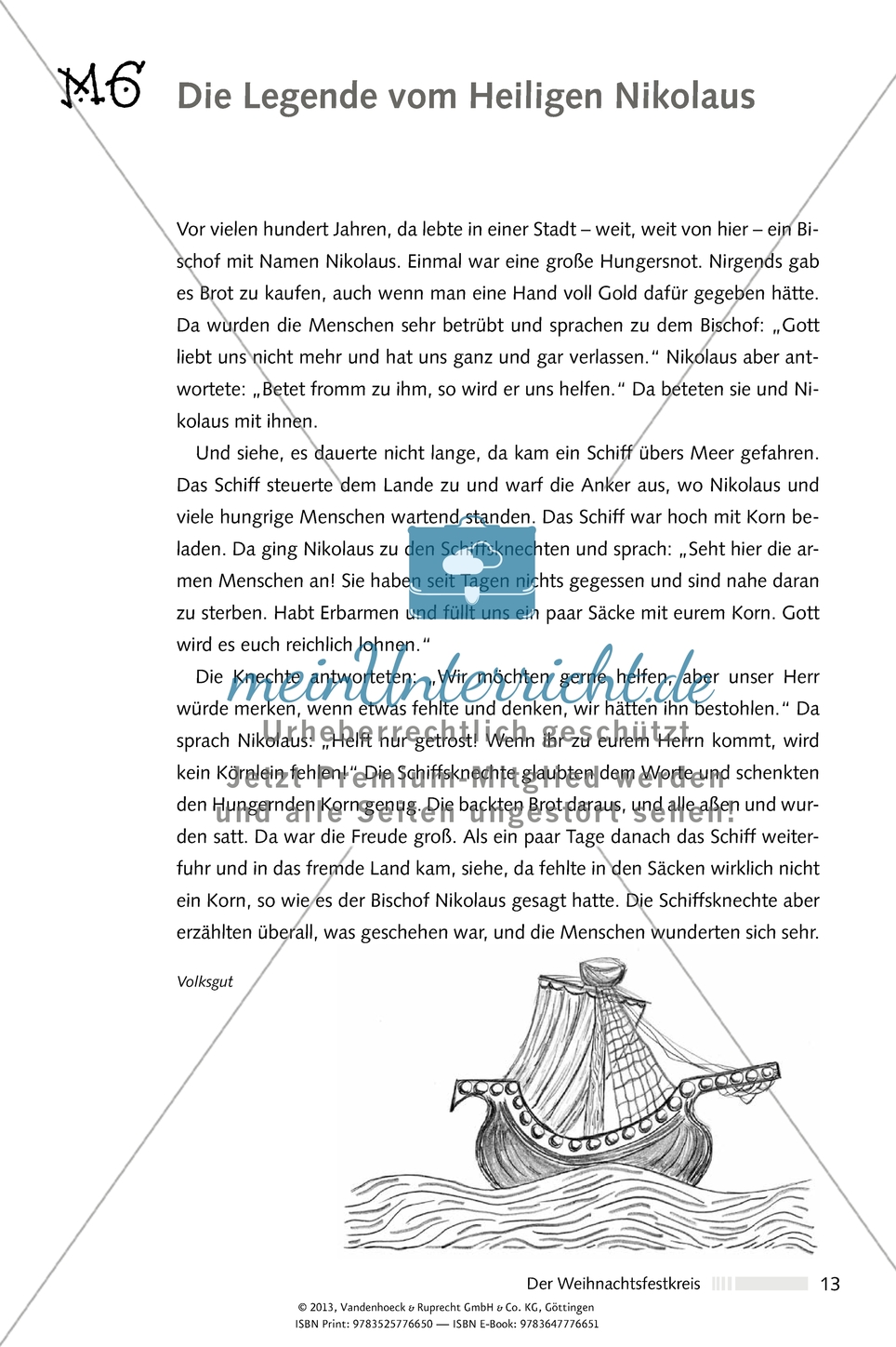 Der Weihnachtsfestkreis: Nikolaus. Arbeitsmaterial Preview 3