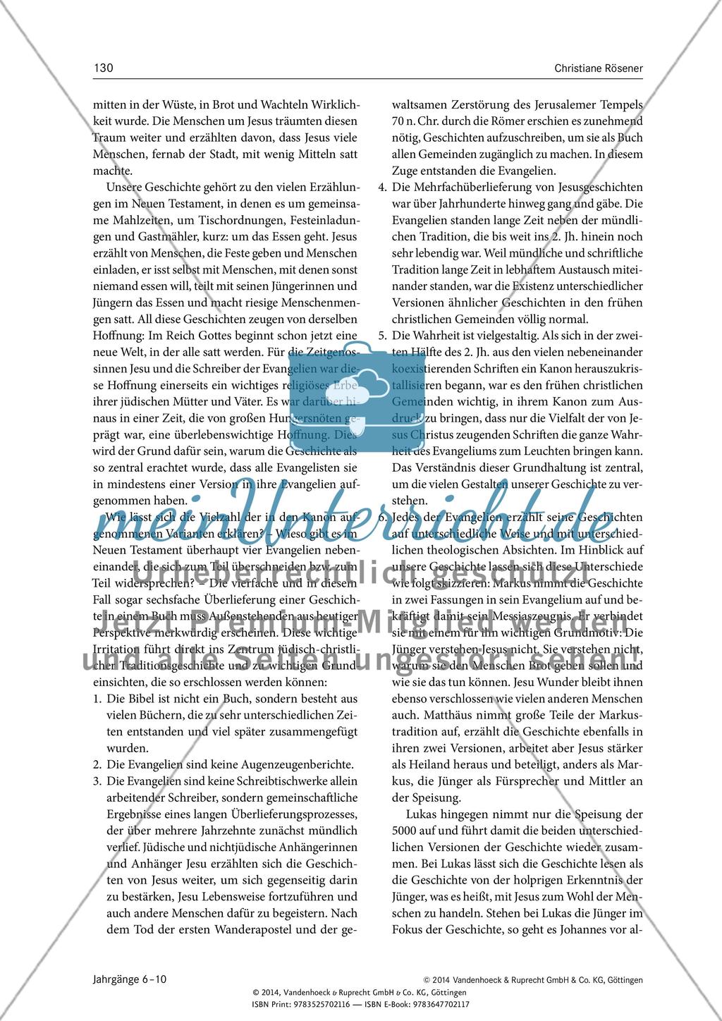 Geschichten, die man nicht vergisst: Auf der Suche nach der »wahren« Geschichte von den Broten und den Fischen Preview 2