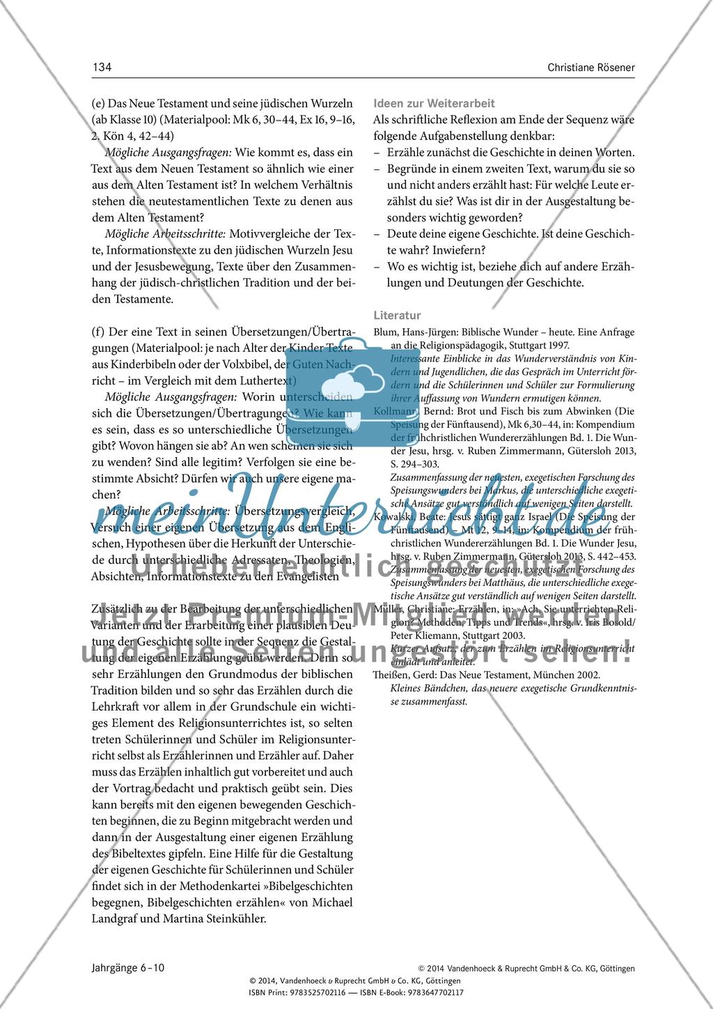 Geschichten, die man nicht vergisst: Auf der Suche nach der »wahren« Geschichte von den Broten und den Fischen Preview 6